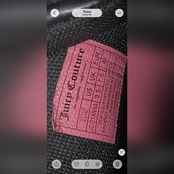 Juicy Couture Dyanna Black Logo Sneakers Size 9.5 Platform Streetwear - Picture 3 of 3